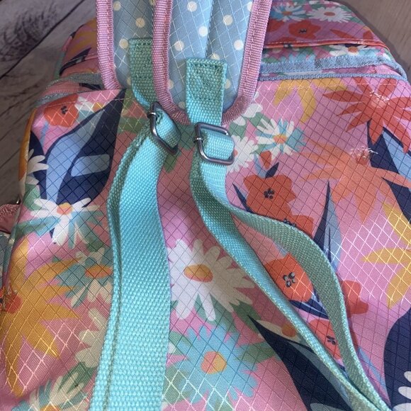 Matilda Jane Women’s Everything Packed Cooler Backpack Pink Blue Floral - Picture 9 of 13